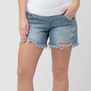 Ripe - Maternity Distressed Denim Shorts